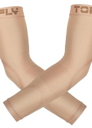 TOFLY Compression Arm Sleeve for Men Women, Arm Sleeves with Enhance Graduated Compression, Arm Anti Swelling Support, Relieves Pain & Supports Muscles and Joints, 1 Pair