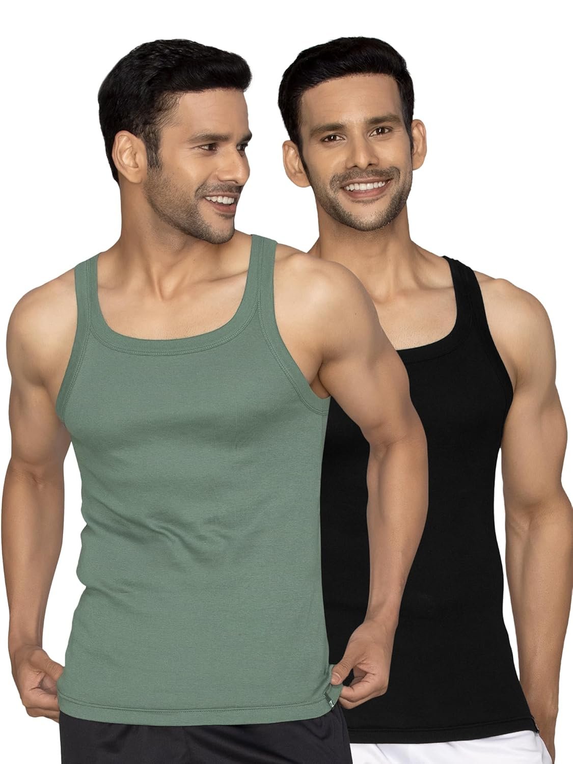 XYXX Men's 100% Cotton Ribbed Regular Fit Solid Square Neck Vest | Anti Bacterial Finish, Racer Back Baniyan for Man, Tag Free Comfort Man's Inner - Image 6