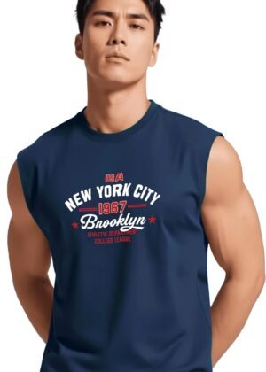 JUARI BE A GENTLEMAN Men's Sleeveless Tank Top – Premium Cotton Blend Muscle Fit Gym Vest | Casual Summer Workout Shirt | Breathable & Lightweight Fitness Wear for Bodybuilding, Running & Daily Use