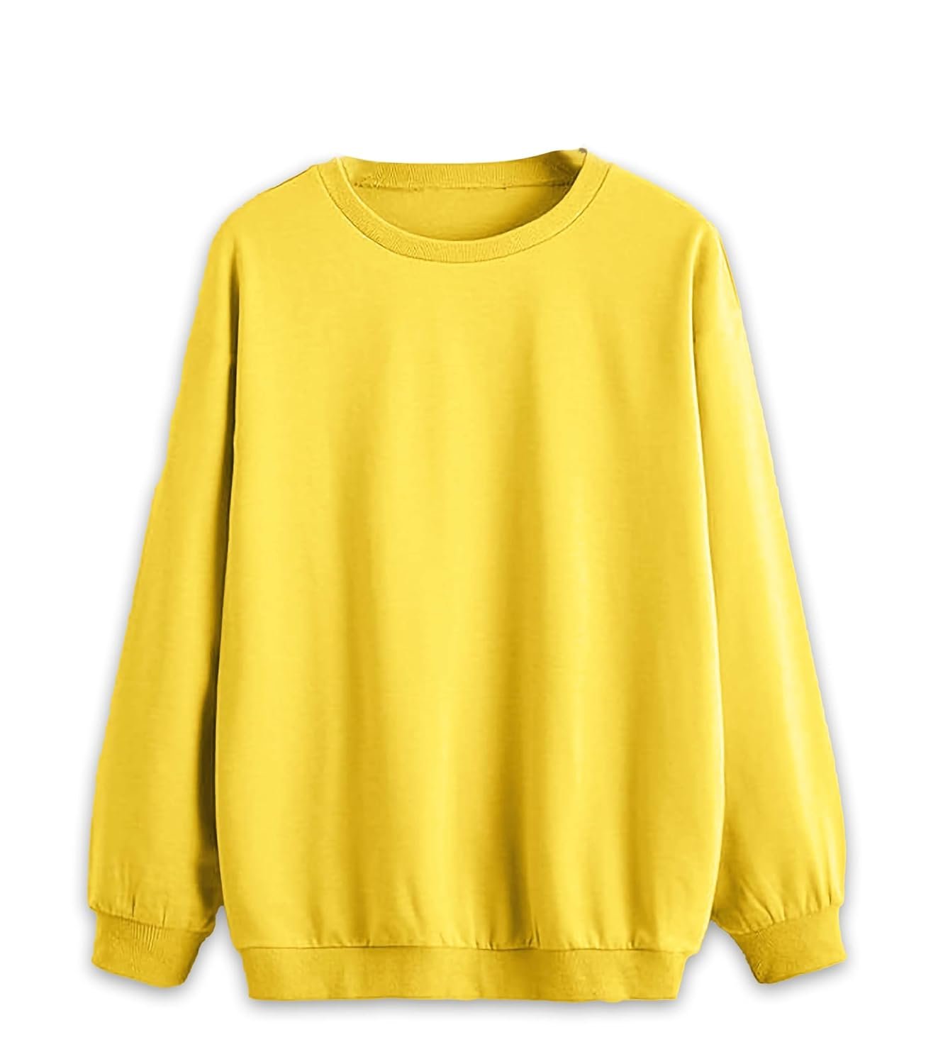 Mack Jonney Solid Round Neck Cotton Fleece Sweatshirt for WOMEN-VMACK639269 - Image 7