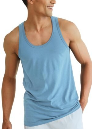DAMENSCH Neo-Cotton Round Neck Vest for Man, Anti-Bacterial, Shape Retaining Vest, 100% Cotton Banyan for Men, Buttery Soft Inner Baniyan