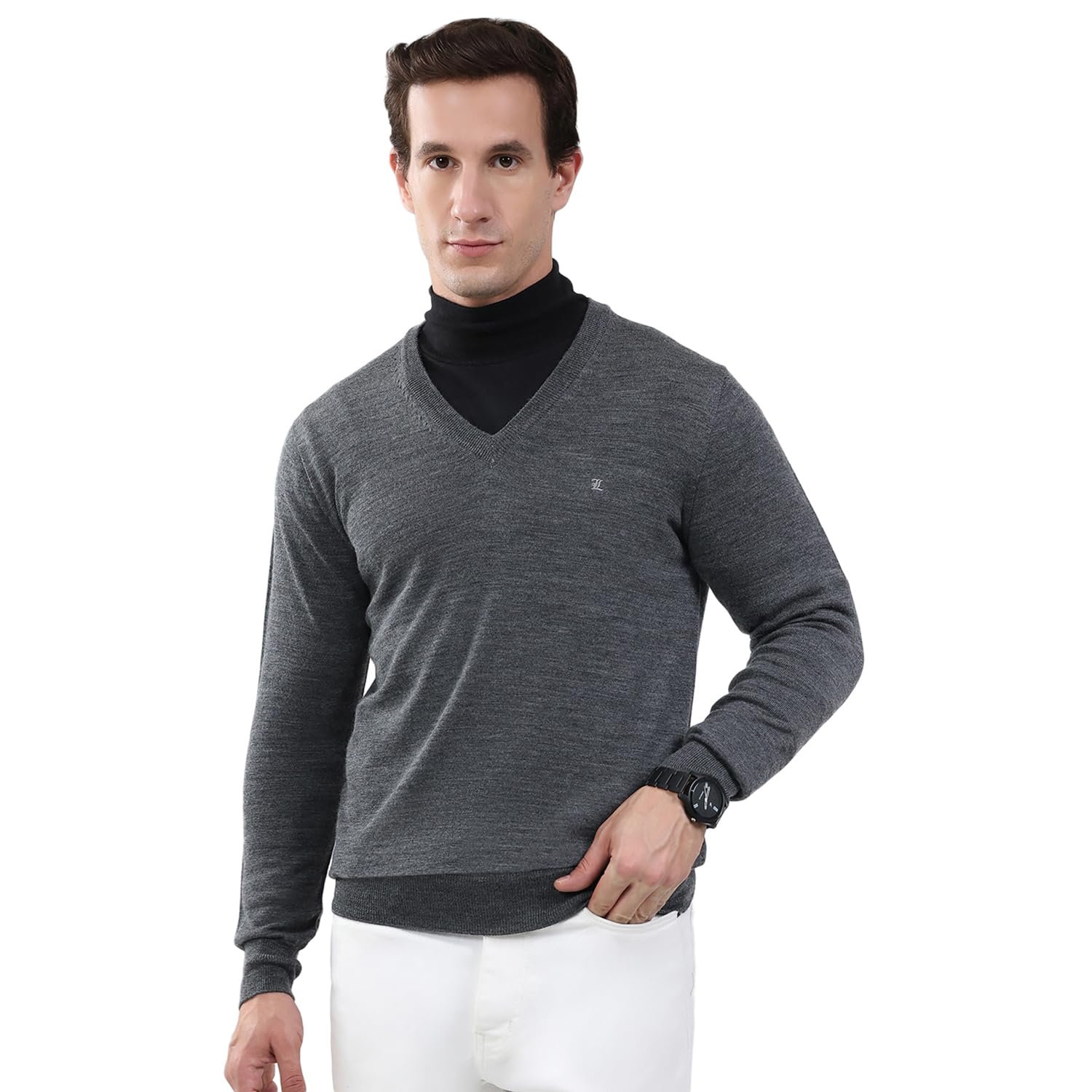 Monte Carlo Men's V Neck Full Sleeve Pullover | Warm Woolen Sweater for Men |Soft Comfortable Knitted Winter Wear for Men - Image 7