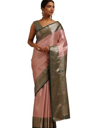 Soch Womens Silk Blend Zari Woven Saree
