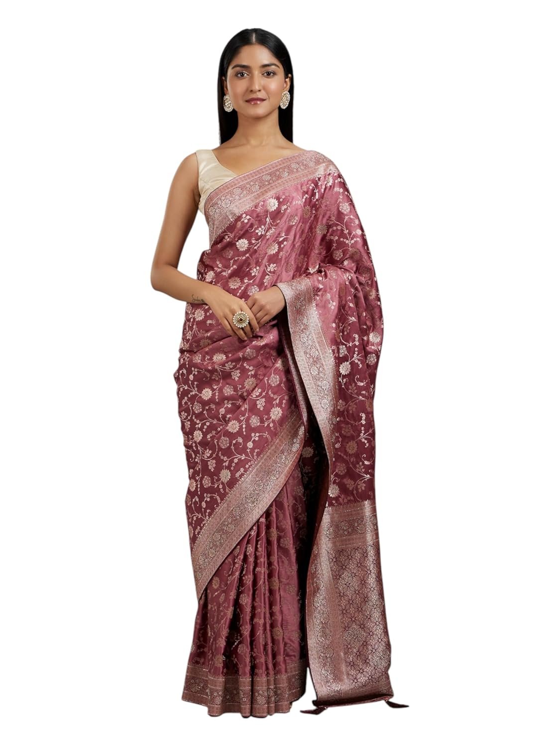 MOHEY Women's Art Silk Weave Saree with Blouse Piece - Image 2