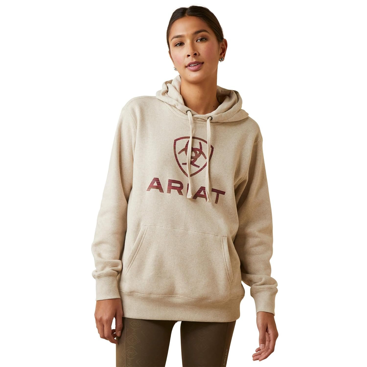 ARIAT Men's WMS Logo Hood Charcoal Heather - Image 16