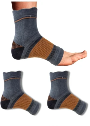 3_Pair Set Unisex Casual Cotton Printed Ankle Length Support Socks (Multicolor)